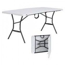 6 FT White Folding Table